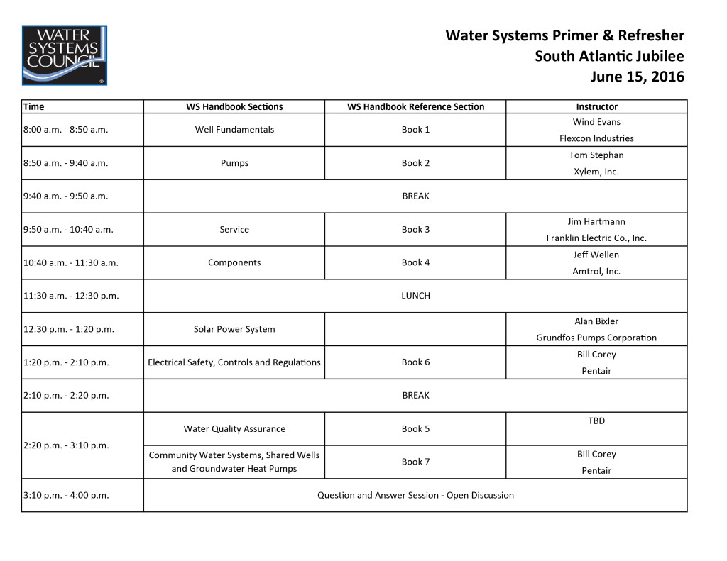 Training Schedule - 2016 Jubilee-01
